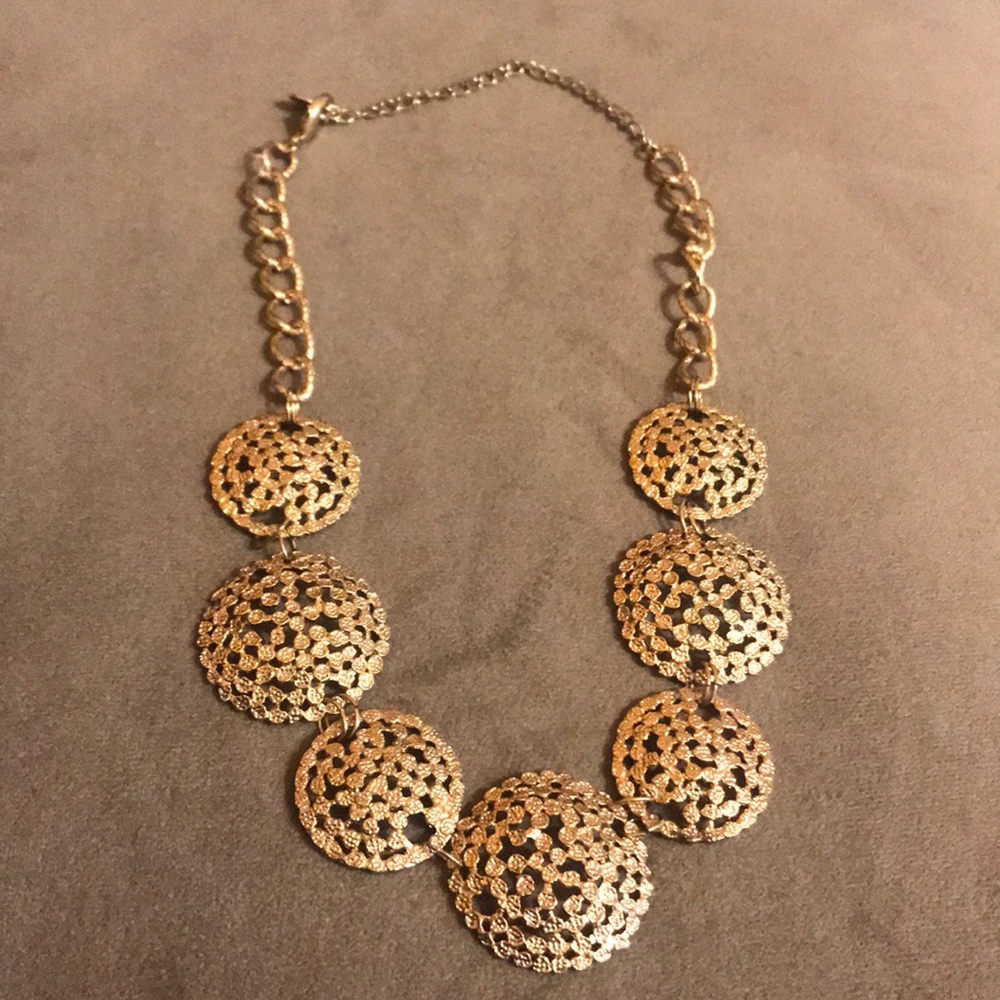 Gold Statement Necklace.